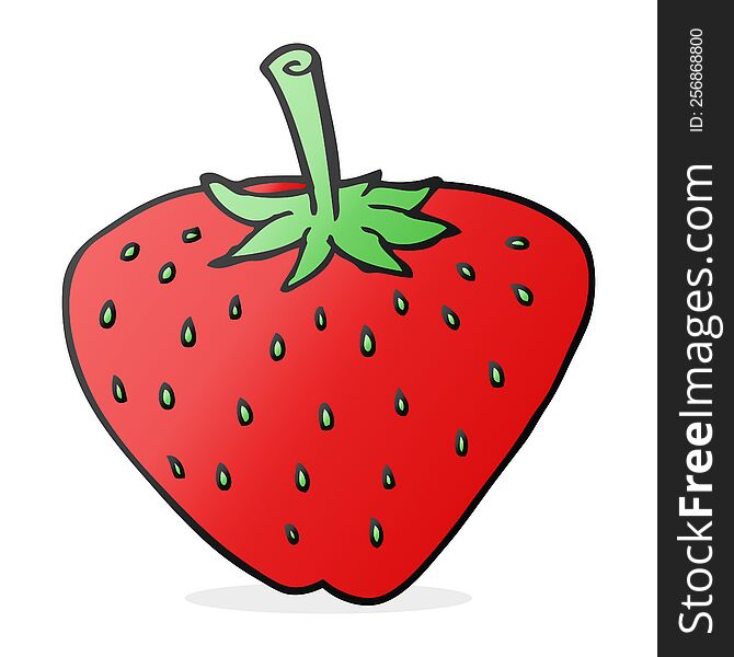 freehand drawn cartoon strawberry