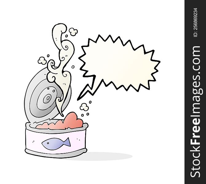 Speech Bubble Cartoon Can Of Tuna