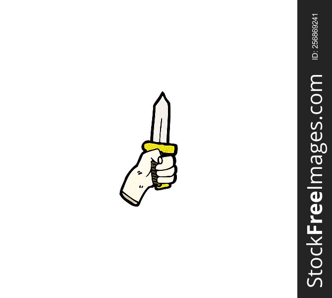 Cartoon Hand With Knife