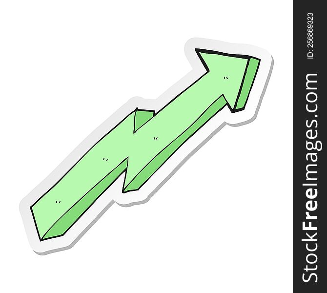 Sticker Of A Cartoon Arrow Up Trend