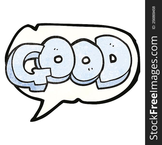 freehand speech bubble textured cartoon Good symbol