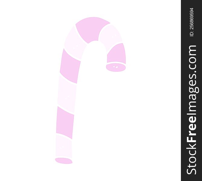 Cartoon Doodle Pink Candy Cane