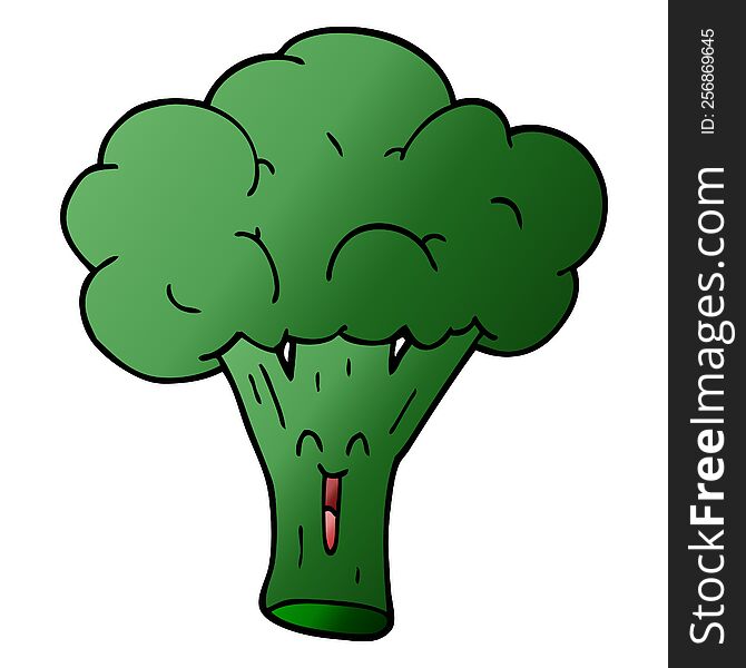 cartoon doodle broccoli