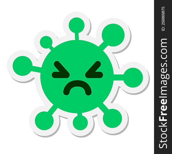 Simple Unimpressed Virus Sticker