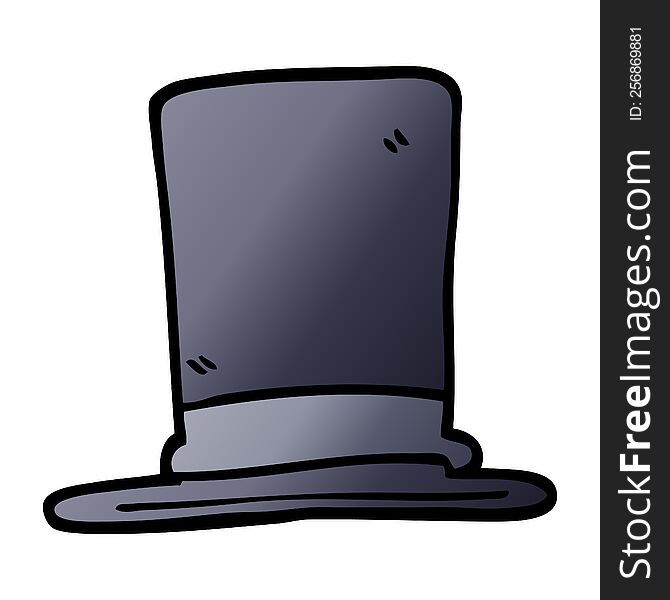 vector gradient illustration cartoon top hat