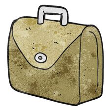 Textured Cartoon Old Briefcase Royalty Free Stock Images
