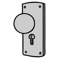 Free Cartoon Doodle Of A Door Handle Royalty Free Stock Image - 256875796