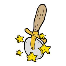 Free Cartoon Pizza Cutter Royalty Free Stock Photography - 256875937