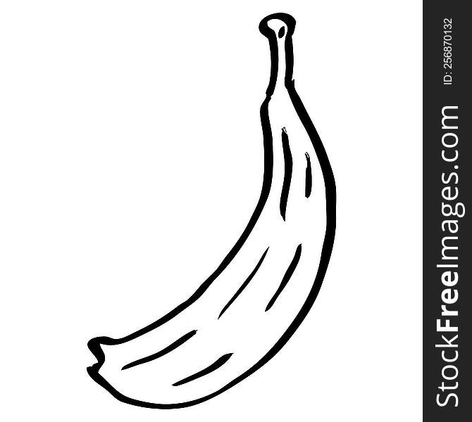 line drawing cartoon banana