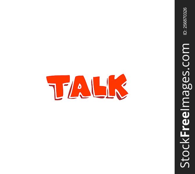 flat color illustration of a cartoon talk symbol