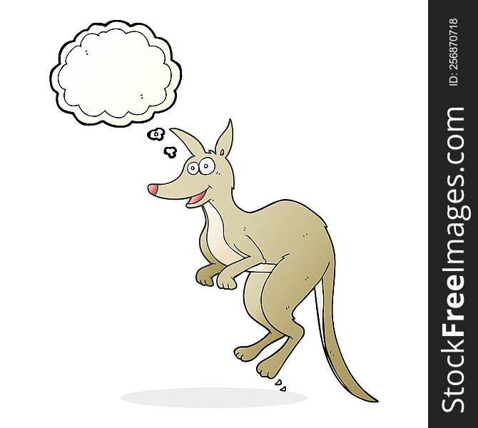 Thought Bubble Cartoon Kangaroo