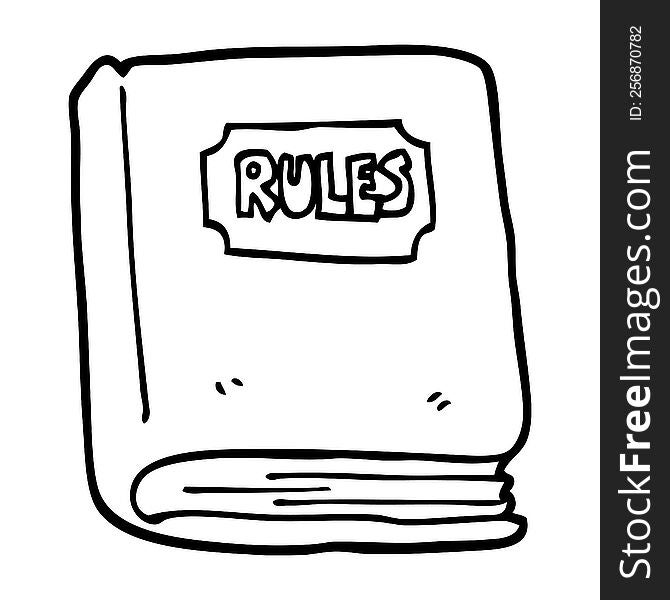 Line Drawing Cartoon Rule Book