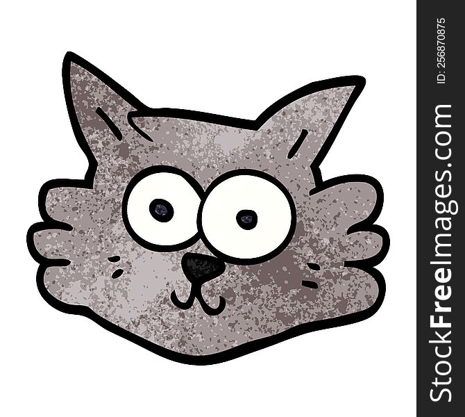 cartoon doodle cat face