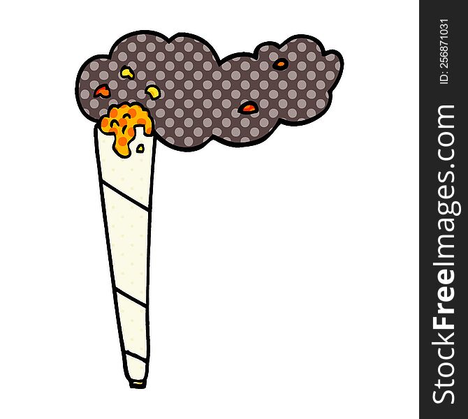 cartoon doodle marijuana joint