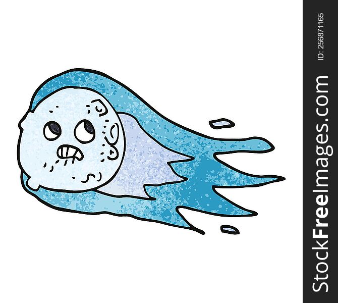 cartoon doodle worried comet