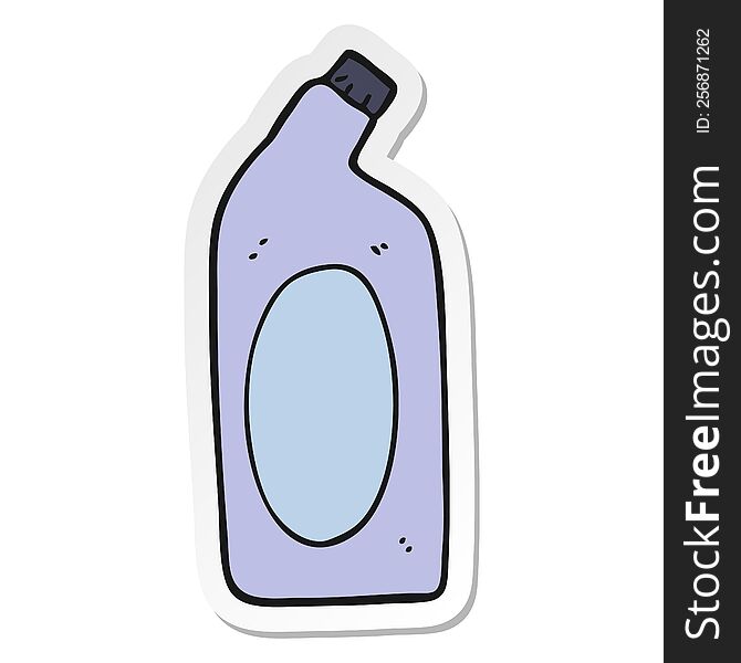 sticker of a cartoon cleaning product