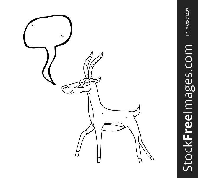 speech bubble cartoon gazelle