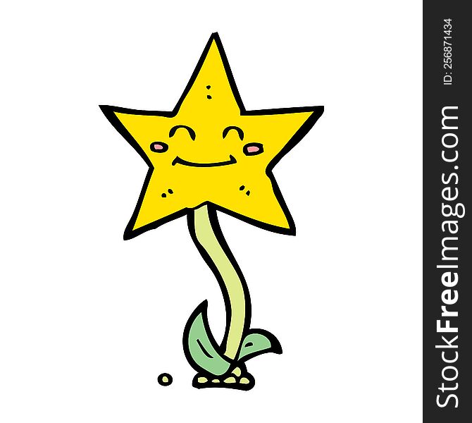 cartoon star flower