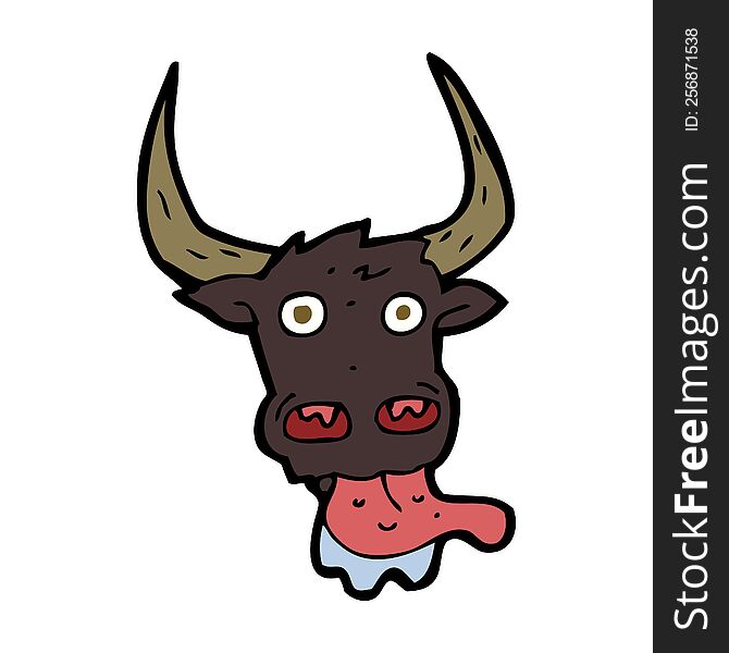 cartoon cow face