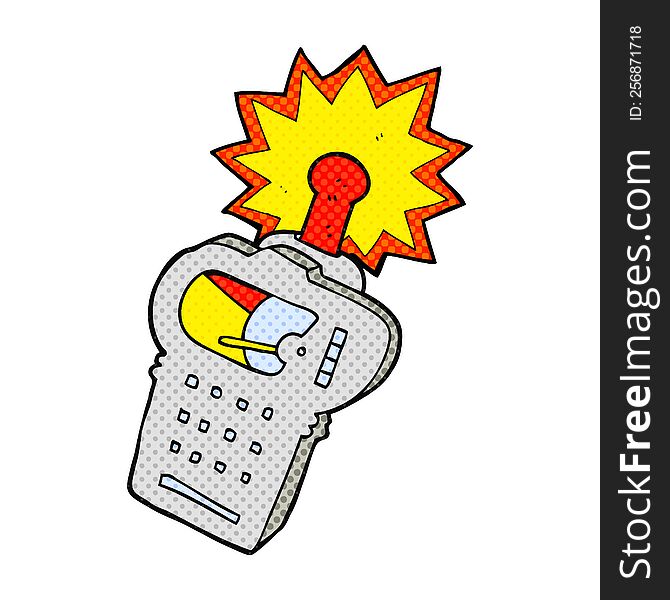 freehand drawn cartoon scientific device