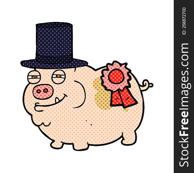 Cartoon Prize Winning Pig