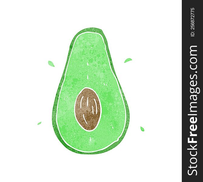 Retro Cartoon Avocado