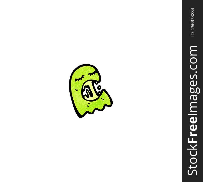 cartoon gree ghost
