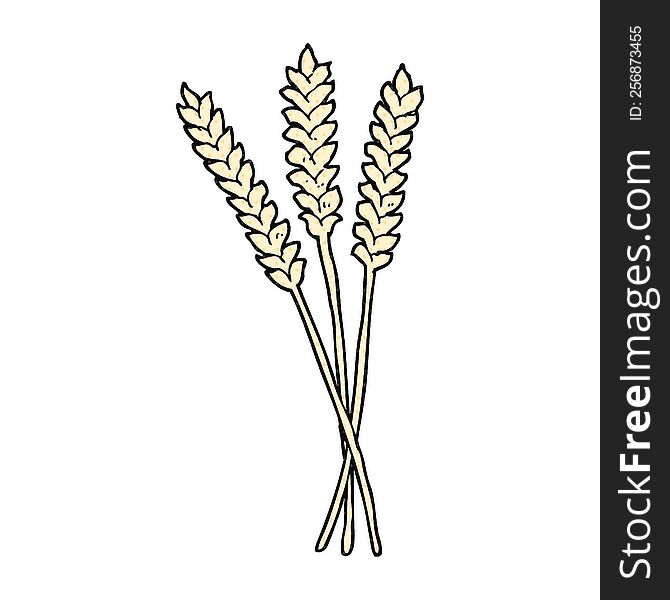 freehand drawn cartoon wheat