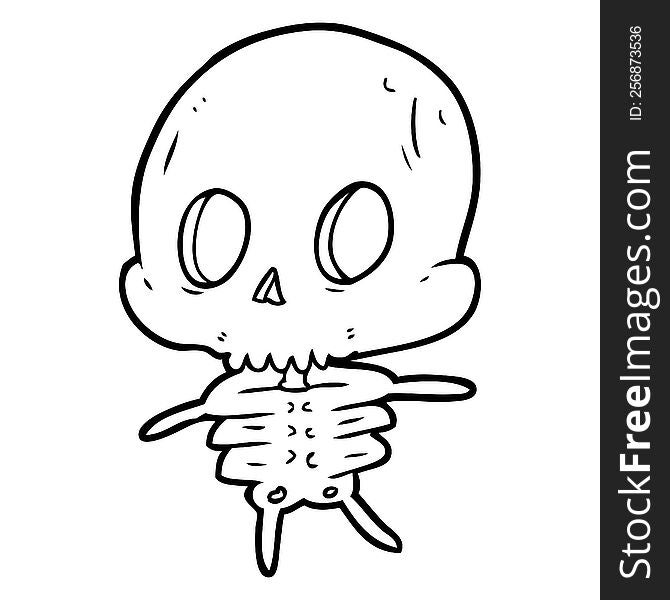 cute cartoon skeleton. cute cartoon skeleton