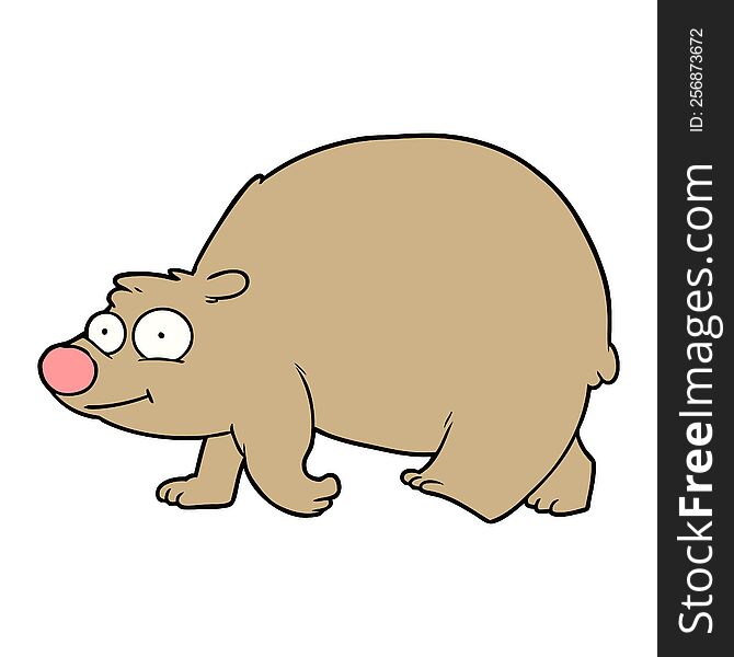 cartoon walking bear. cartoon walking bear