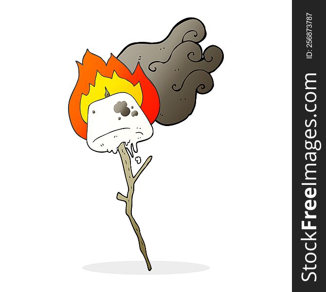 cartoon toasted marshmallow