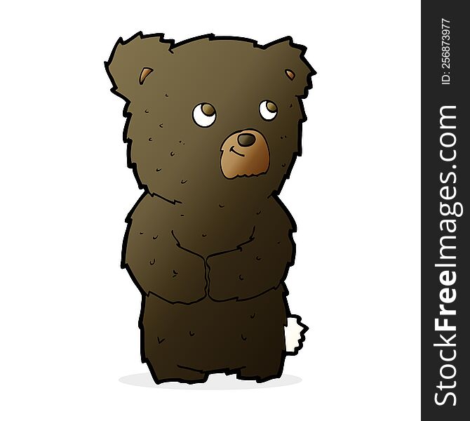 Cartoon Black Bear Cub