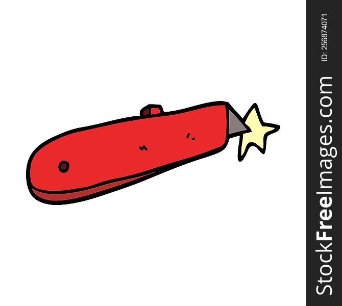 Cartoon Doodle Work Knife