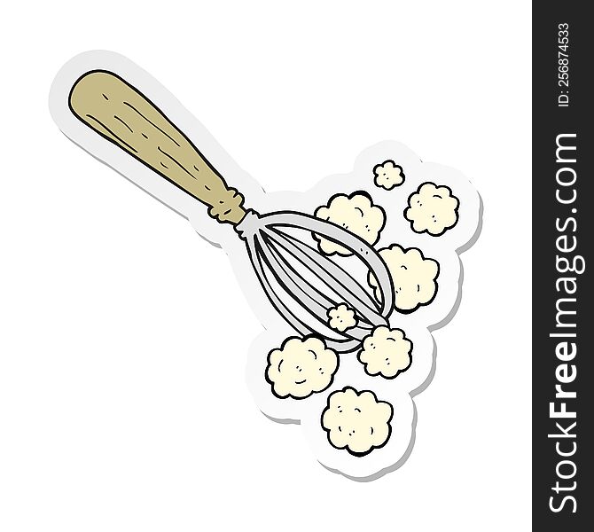 sticker of a cartoon whisk