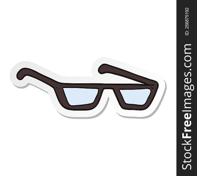 Sticker Of A Cartoon Spectacles