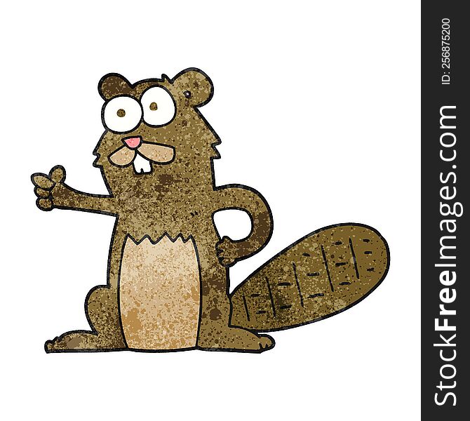 Textured Cartoon Beaver