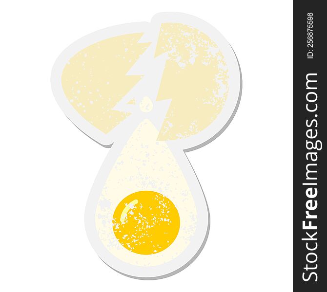 cracked egg grunge sticker