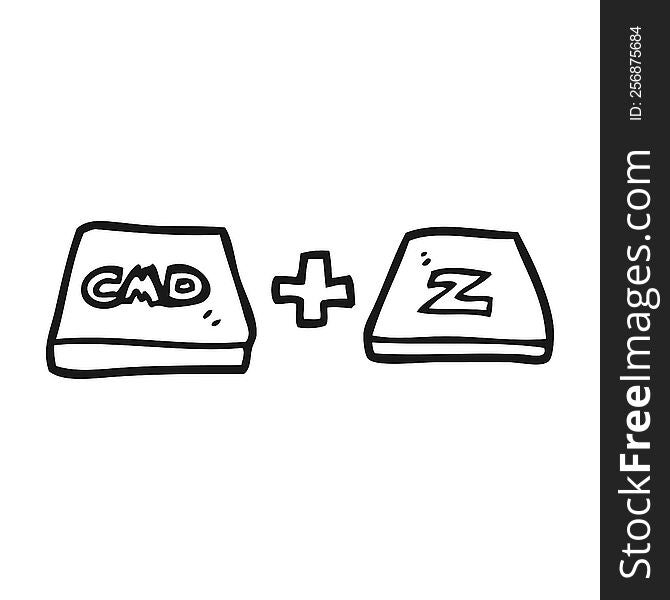 Black And White Cartoon Command Z Function