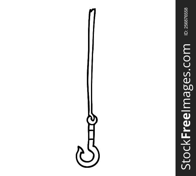line drawing cartoon hook