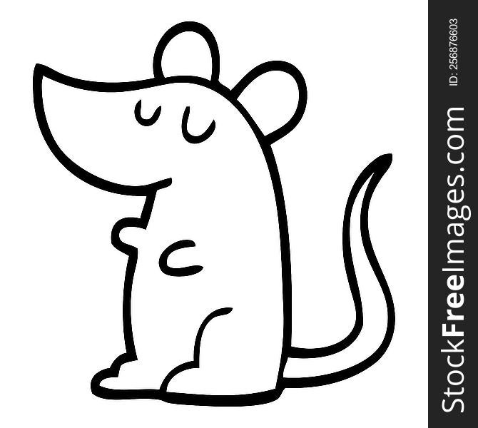 Black And White Cartoon Mouse