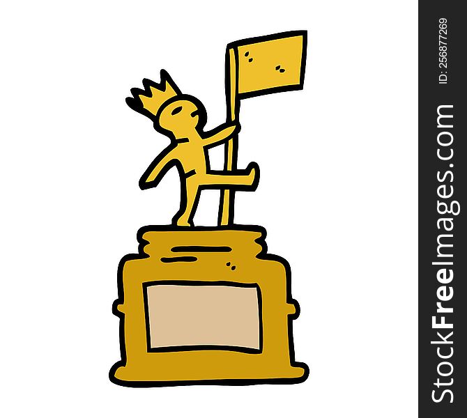 cartoon doodle monument statue