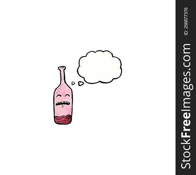 red wine bottle with speech bubble