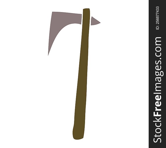 cartoon doodle viking axe