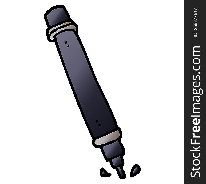 cartoon doodle marker pen