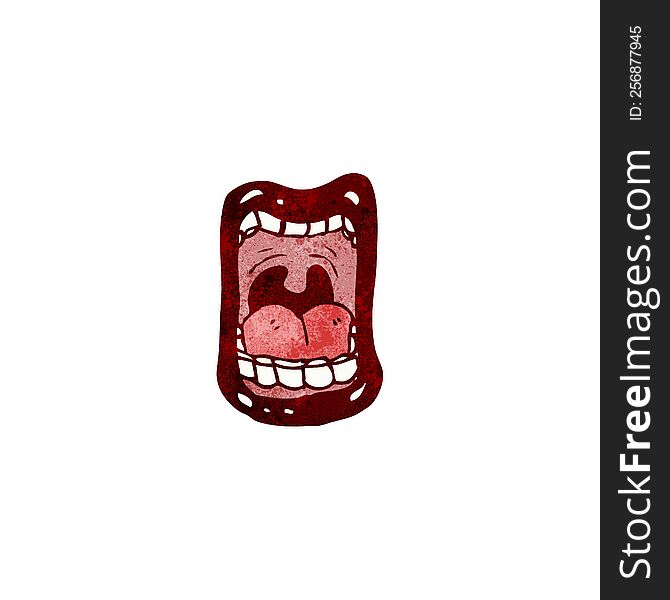 cartoon shouting mouth symbol