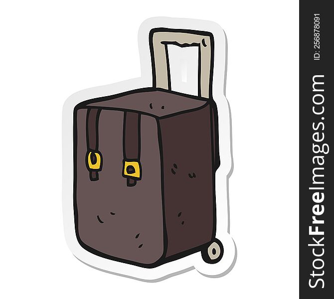 sticker of a cartoon luggage