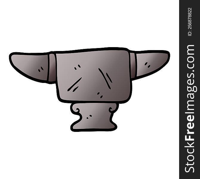 cartoon doodle heavy old anvil