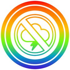 No Storms Circular In Rainbow Spectrum Stock Photo