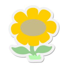 Free Flower Growing Sticker Royalty Free Stock Images - 256889849