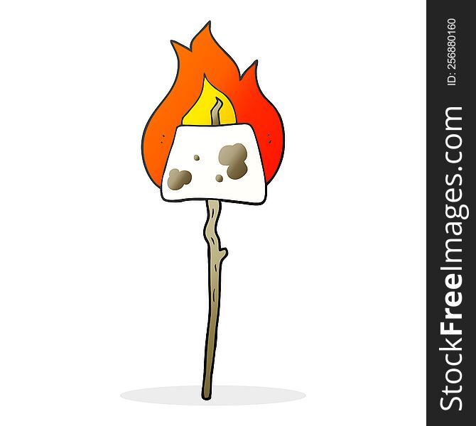 Cartoon Marshmallow On Stick